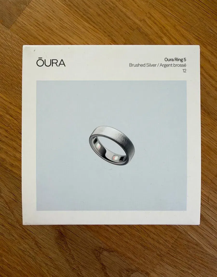 Oura Ring 5 - velikost 12 - brushed silver