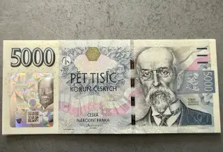 5000 Kč s přítiskem (výroční bankovka ČNB)