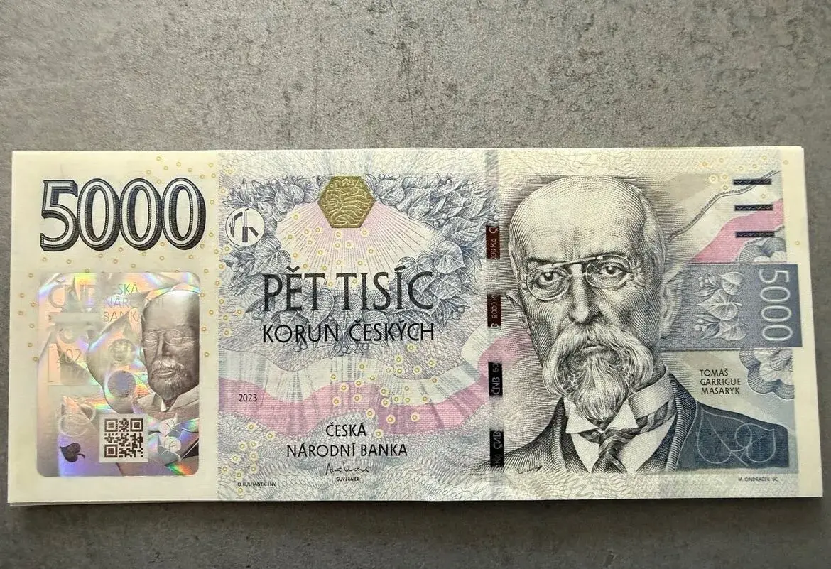 5000 Kč s přítiskem (výroční bankovka ČNB)