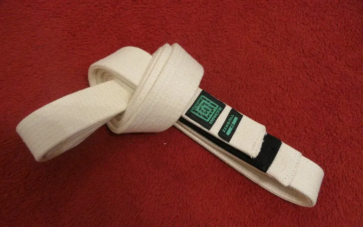 BJJ pásek konopný Hypnotik White A2 286cm (V1)