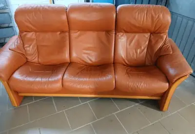 Sedačka, pohovka, kožená - šířka 230 cm, zn. Fjords