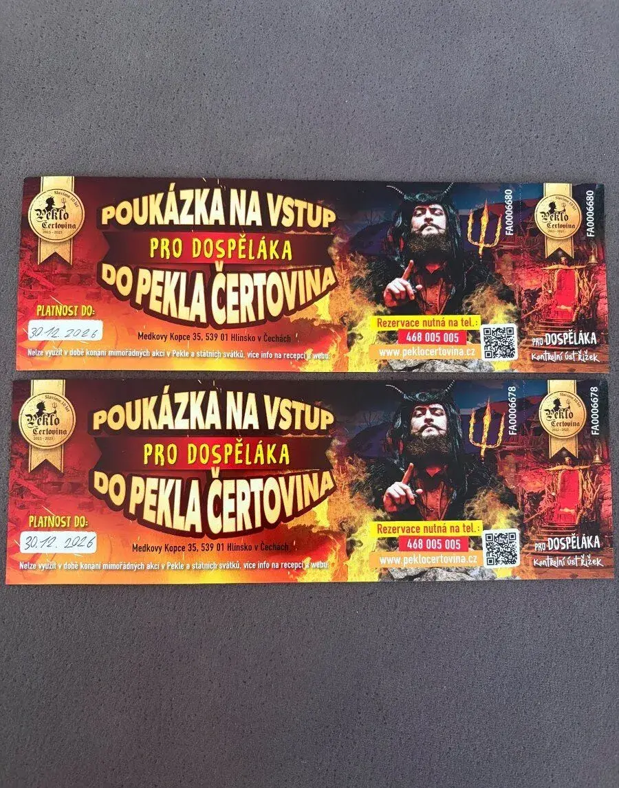 Vstupenky do pekla Čertovina