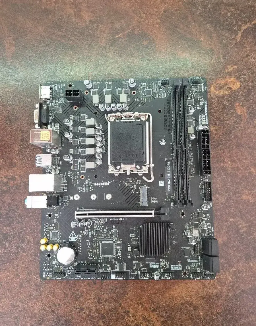Msi pro h610m-e (LGA1700) (12,13,14 gen) (DDR4)