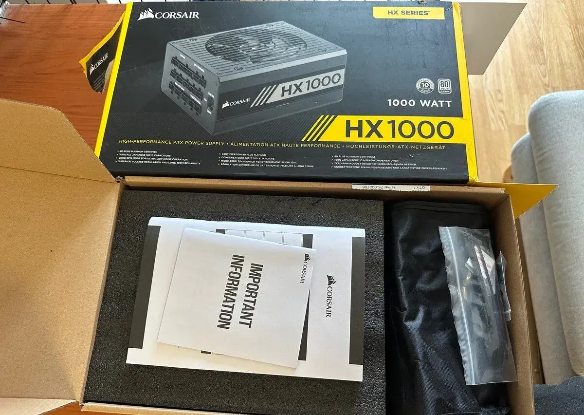 Pc zdroj Corsair HX1000 záruka 5 let