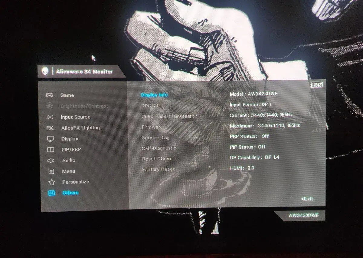 Alienware AW3423DWF – 34" QD-OLED, 165 Hz