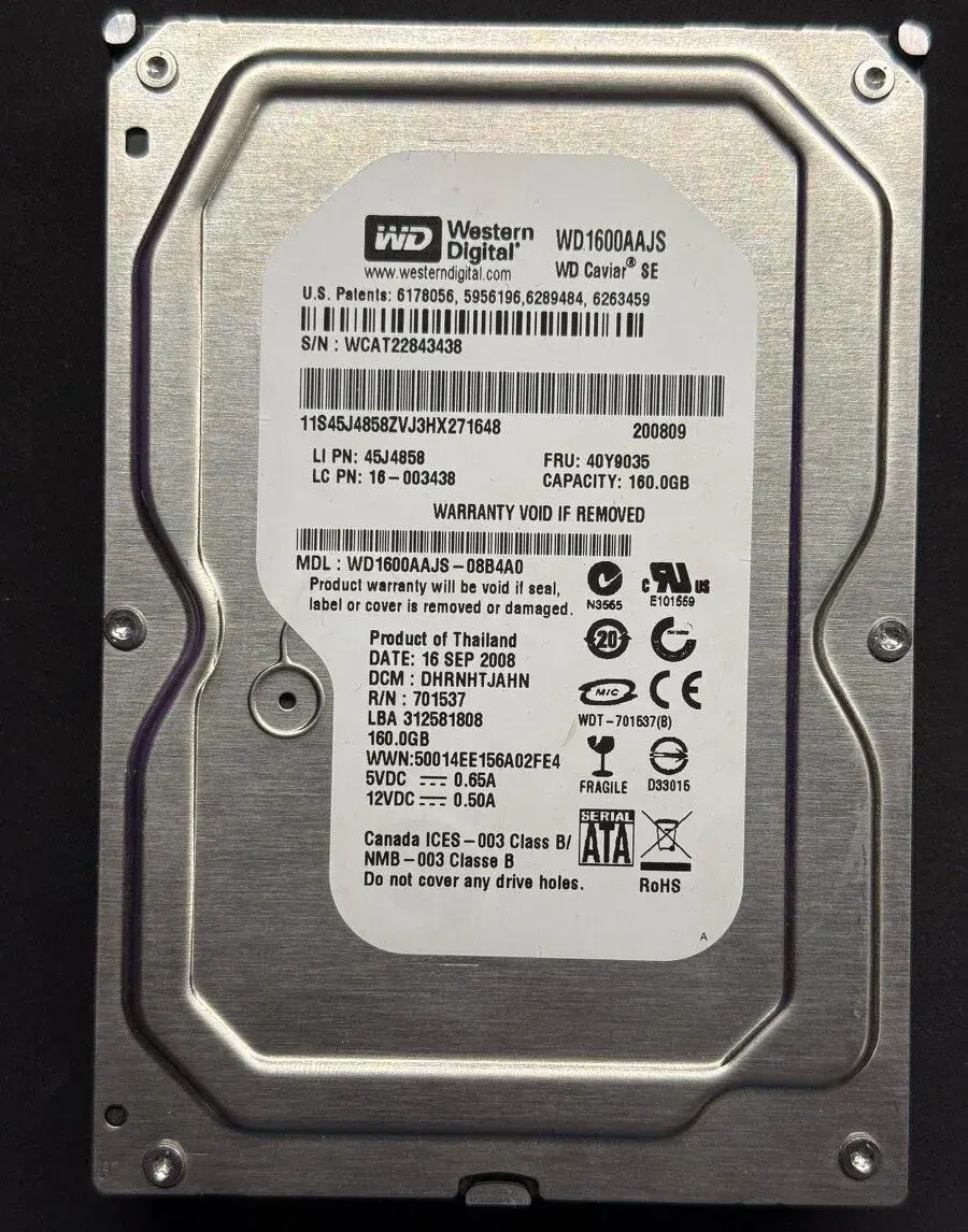 WD HDD 160GB 3,5"