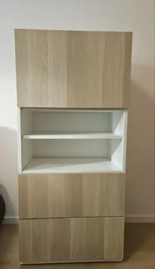 2 ks skříň Ikea BESTA bílá/ dub