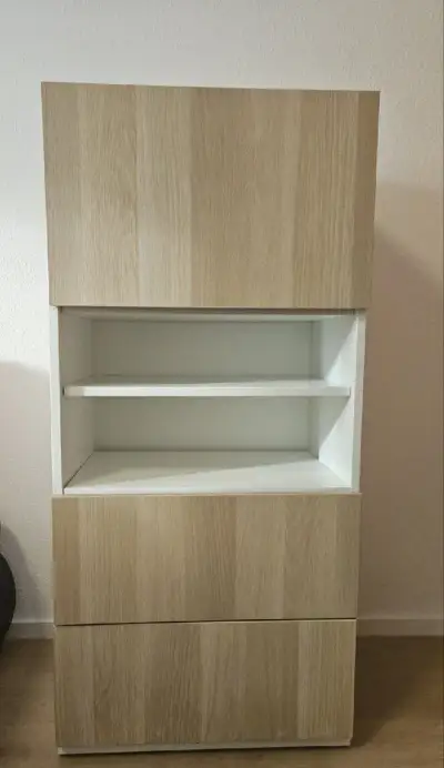 2 ks skříň Ikea BESTA bílá/ dub