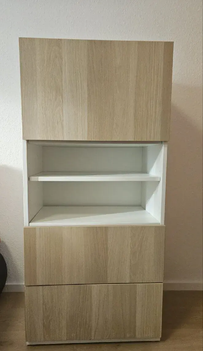 2 ks skříň Ikea BESTA bílá/ dub