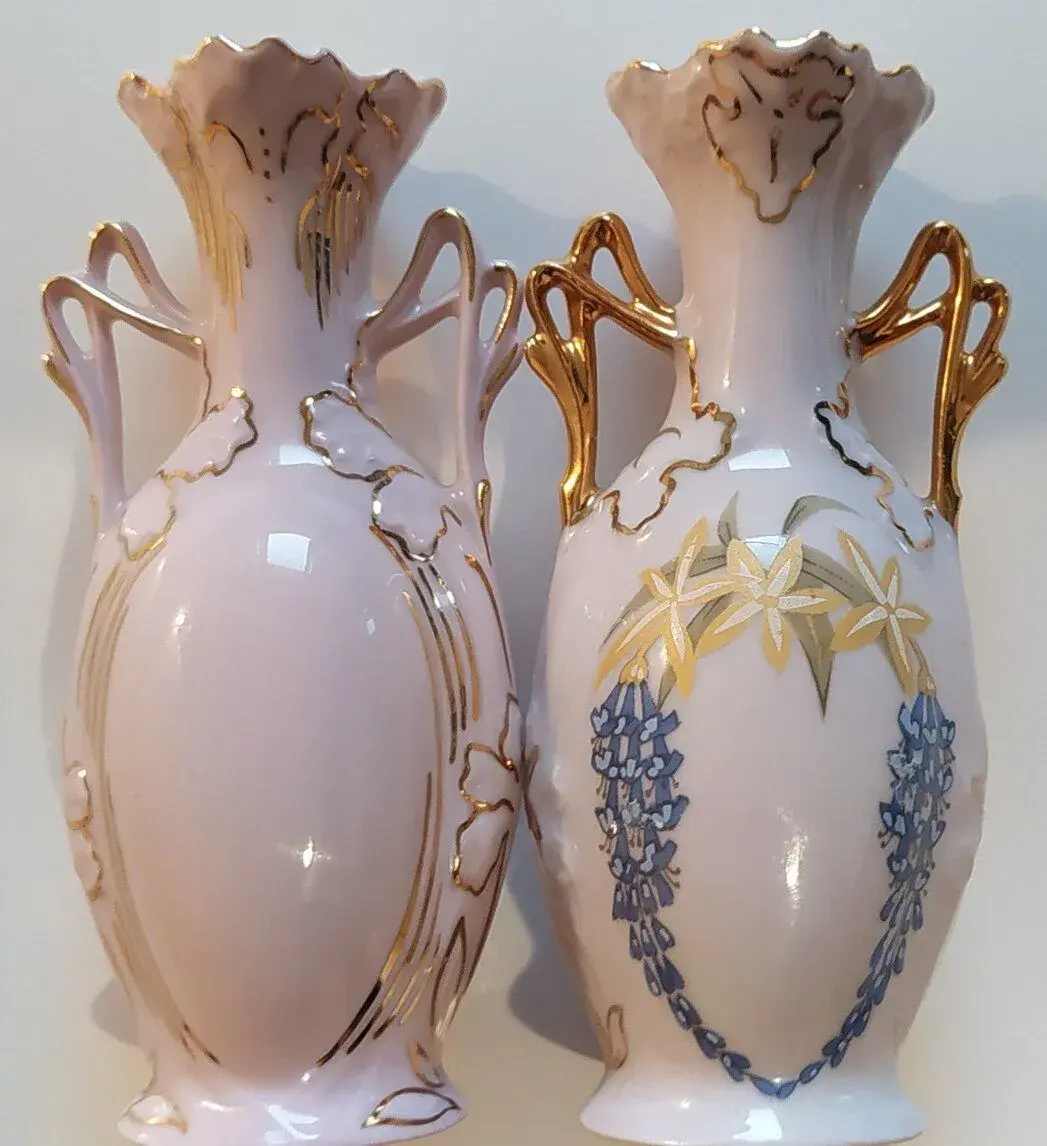Zlacený, růžový porcelán Haas & Cžjžek
