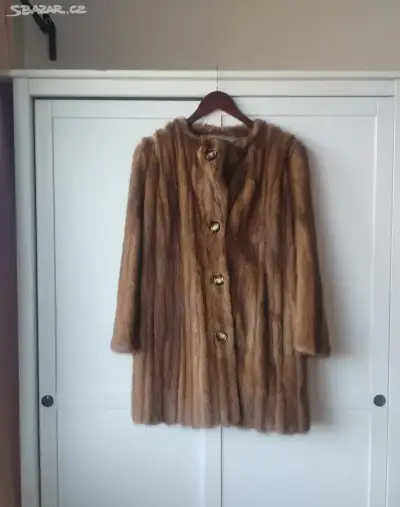 norkový vintage kožich