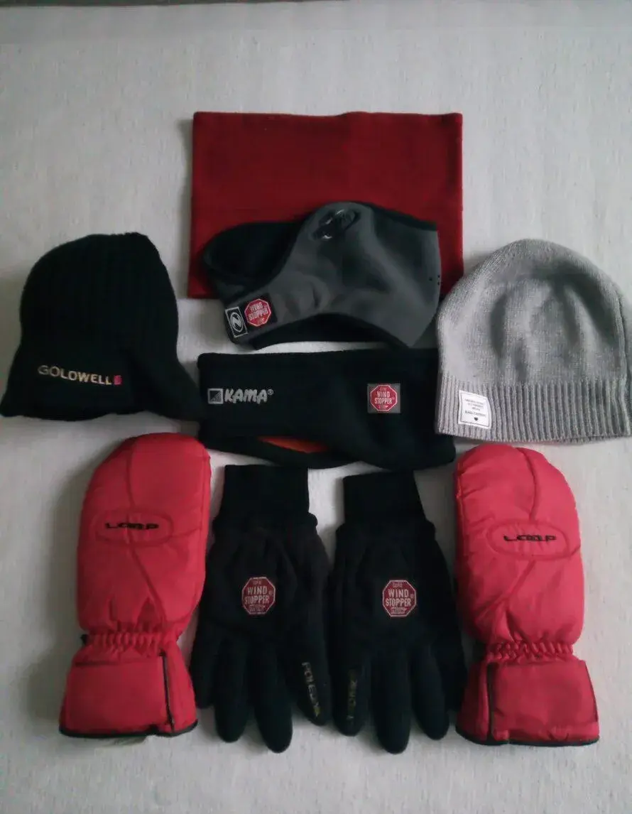 GORE WINDSTOPPER:Rukavice,čelenka,čepice,maska