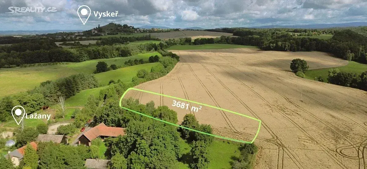 Prodej pole 3681 m² Vyskeř
