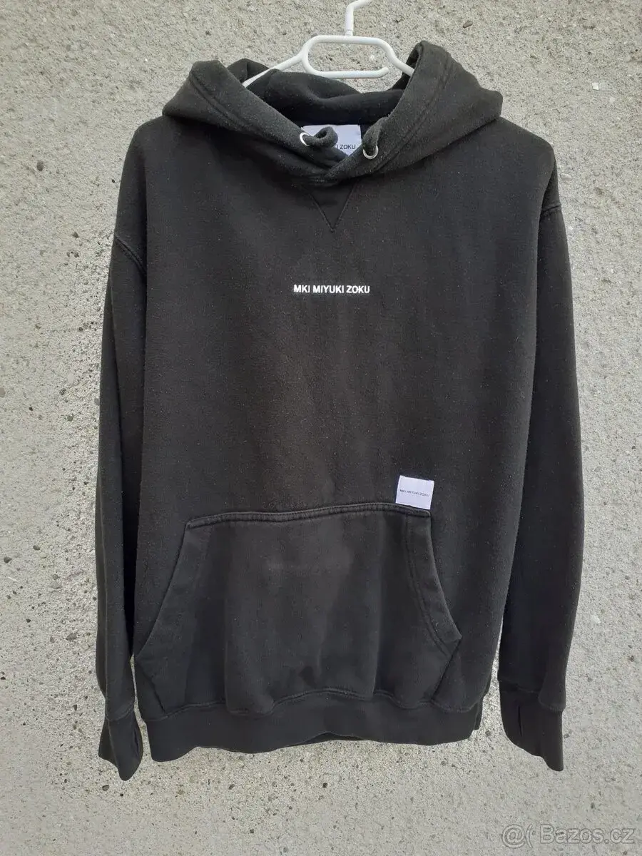 Vintage MKI Miyuki Zoku mikina černá s kapucí unisex