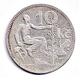 Stříbrná mince CS - 10 Kč - 1930 - BK