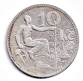 Stříbrná mince CS - 10 Kč - 1930 - BK