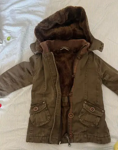 zimní bunda/kabátek s kožíškem vel. 98/104