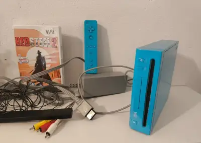Nintendo WII BLUE + hra RED STEEL 2