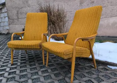 Retro křesla TON Antonín Šuman - Brusel 60. léta