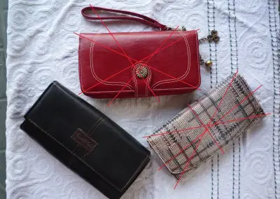 Černá koženková peněženka, unisex