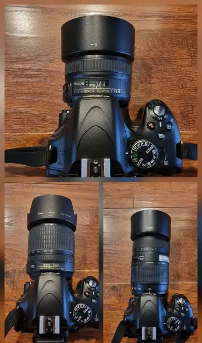 Fotoaparát Nikon D5100, 3 objektivy, příslušenství