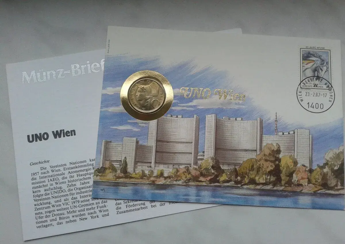 Mincovní obálka 10 Schilling 1987 R