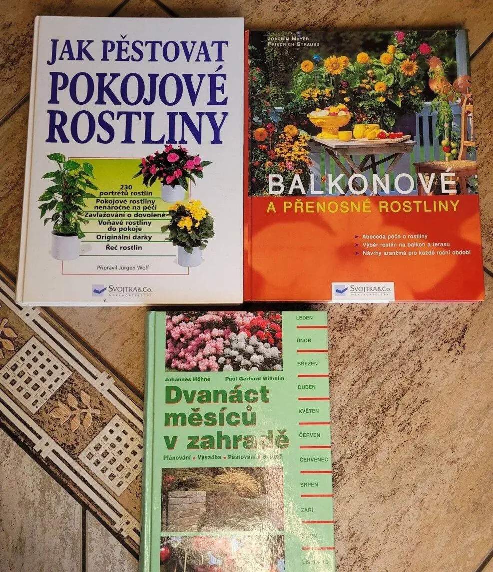 Knihy pro pěstitele- pokojovky, balkonovky,zahrada