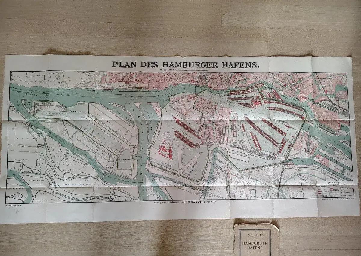 Plan des Hamburger Hafens