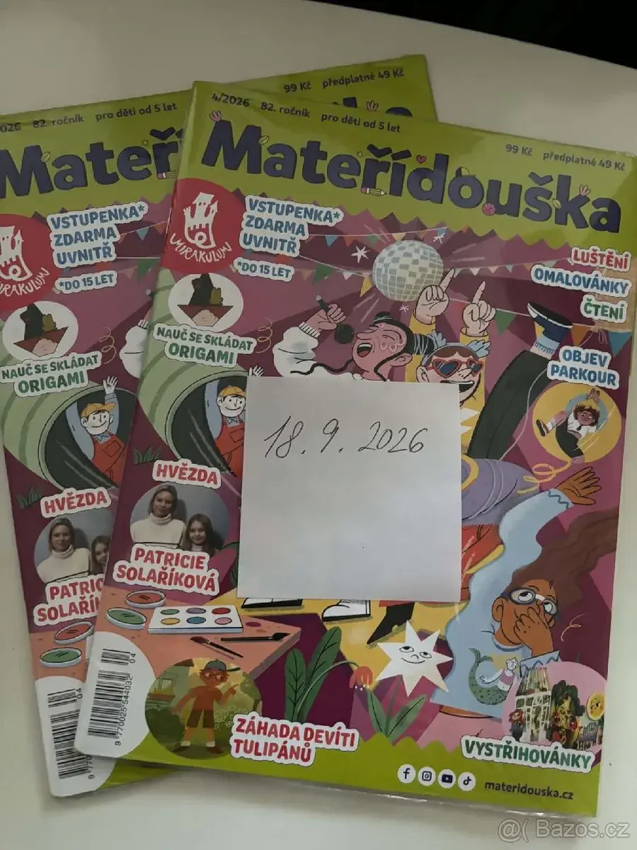 Mirakulum vstupenky s časopisem Mateřídouška