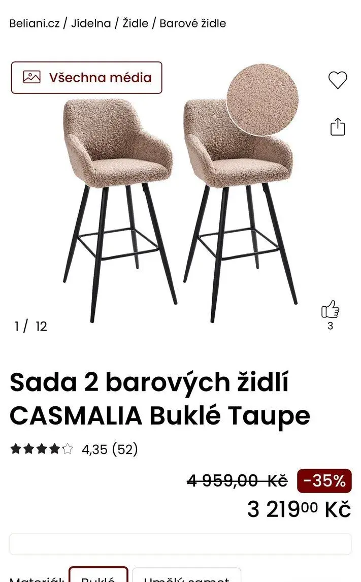 Nové barové židle