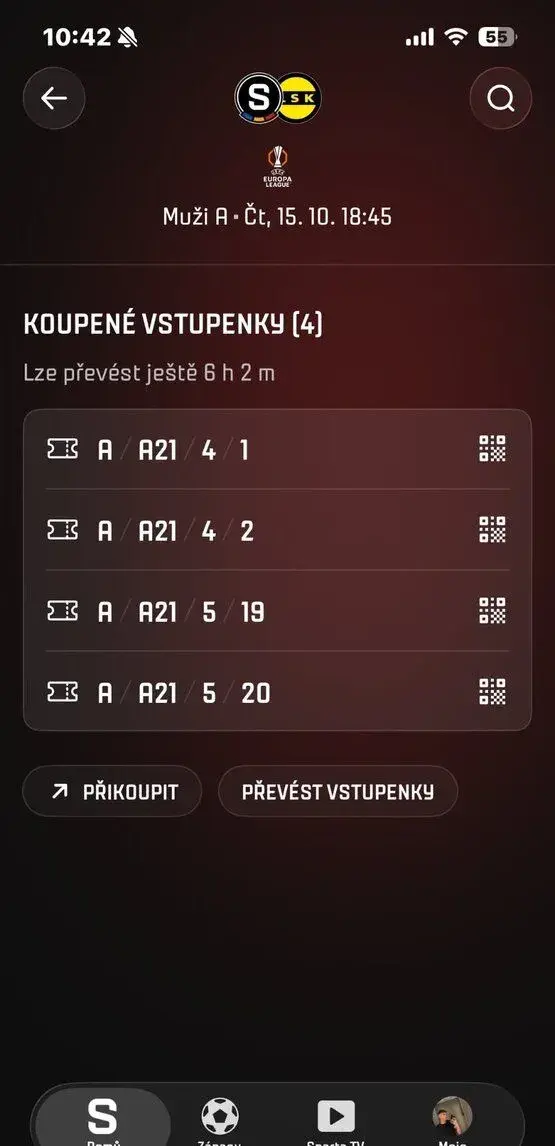 AC Sparta Praha vs Lillestrøm SK 15.10 + parking