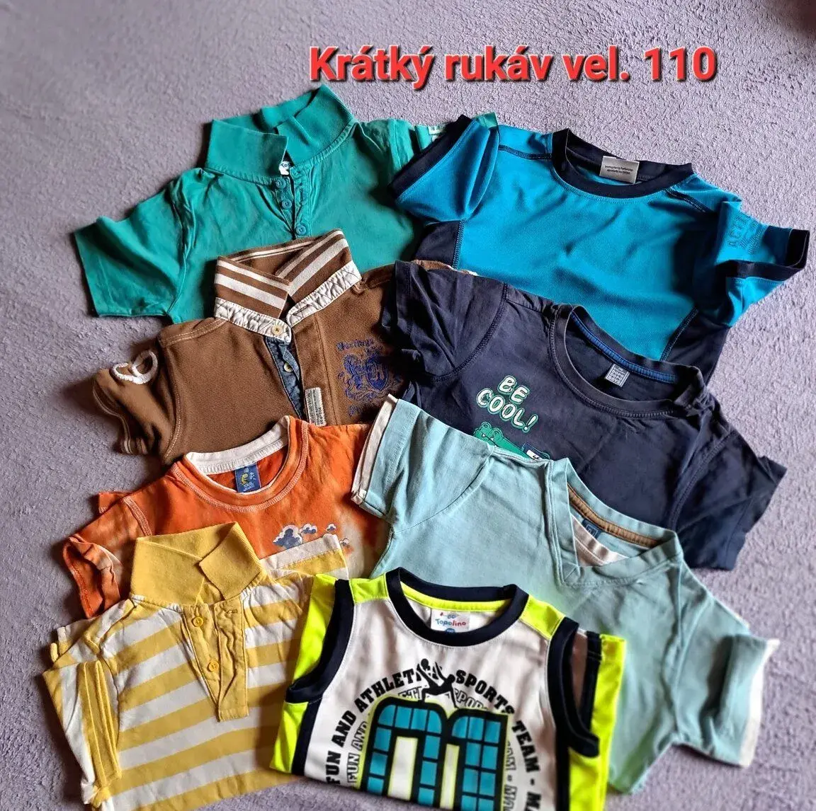 Trika a tílko krátký rukáv vel. 110