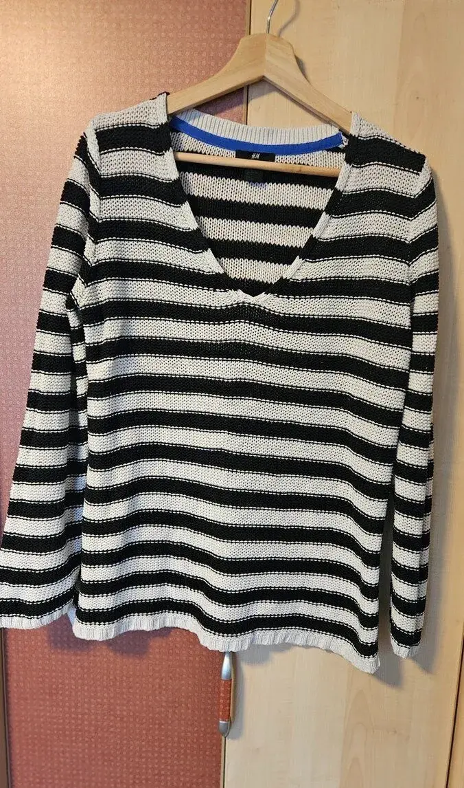 Pruhovaný přízový svetr H&M 42/L