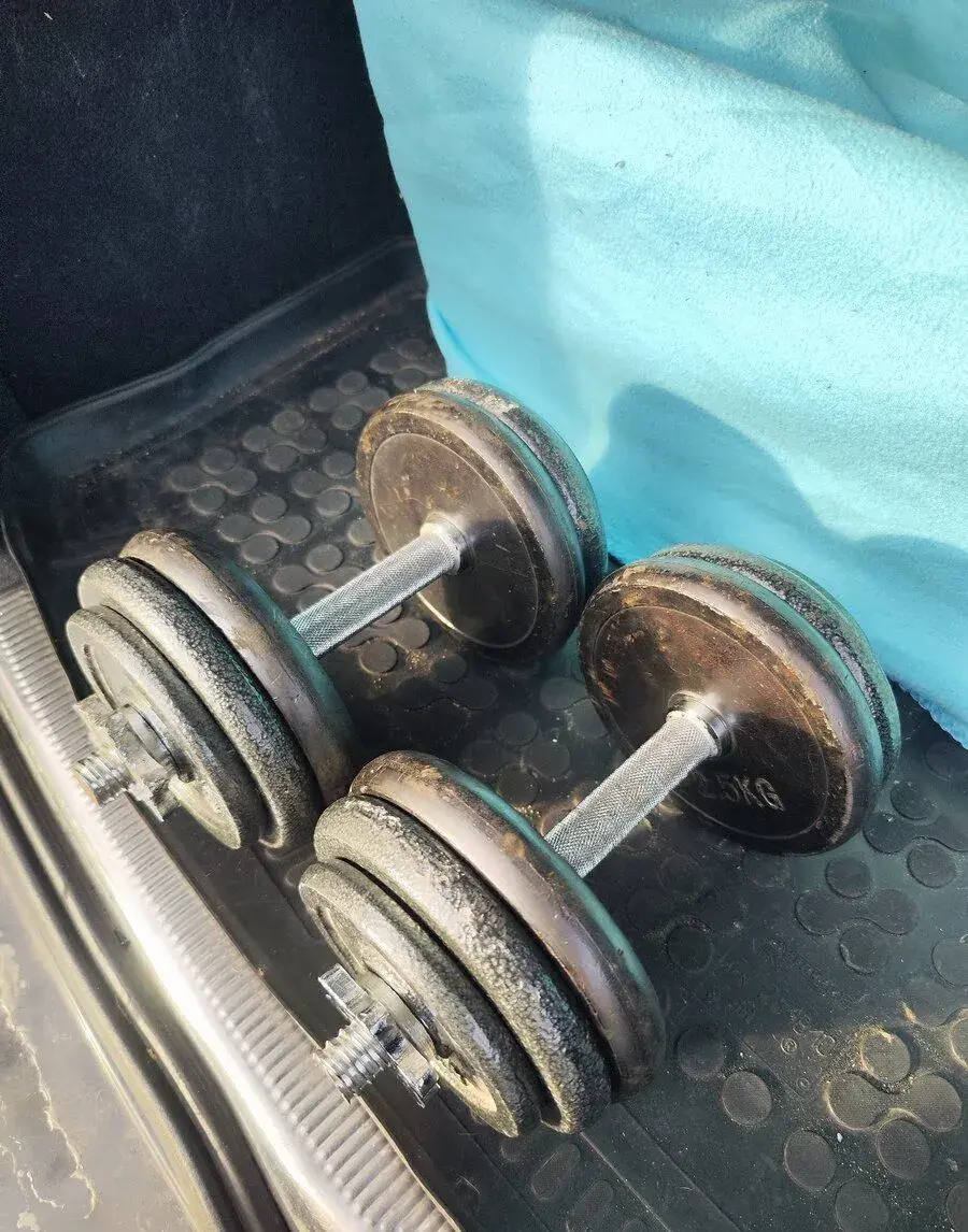 2x 12kg jednoručky kovové