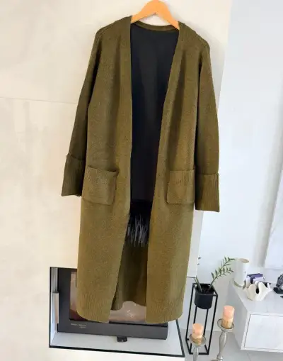 Kardigan khaki barva