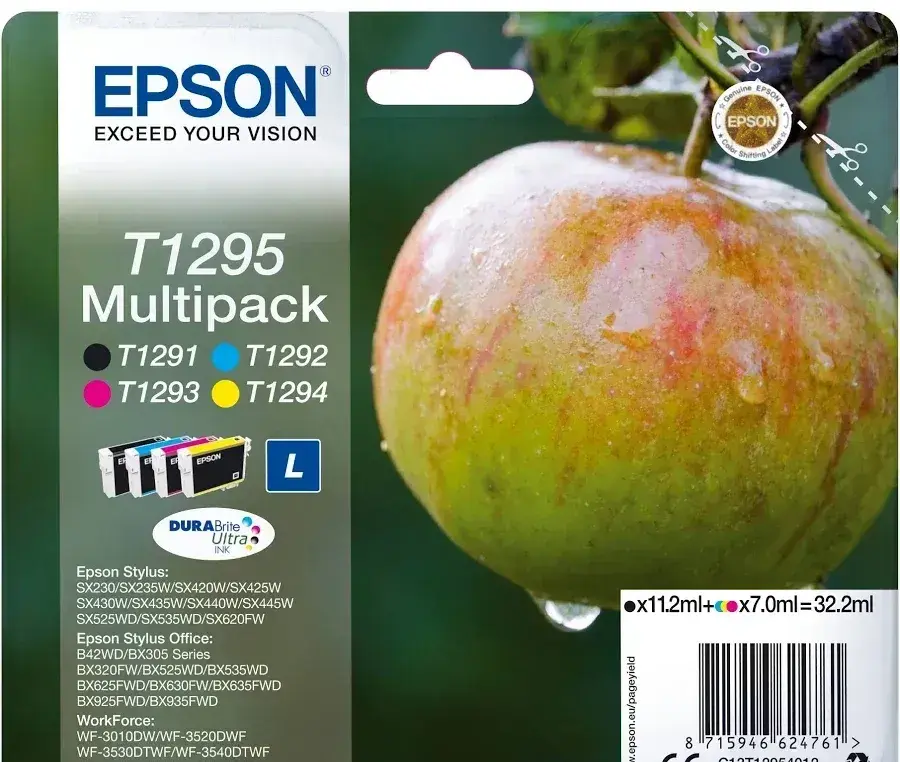Originální inkoust Epson T1295 (C13T12954010), CMYK, 4-pack