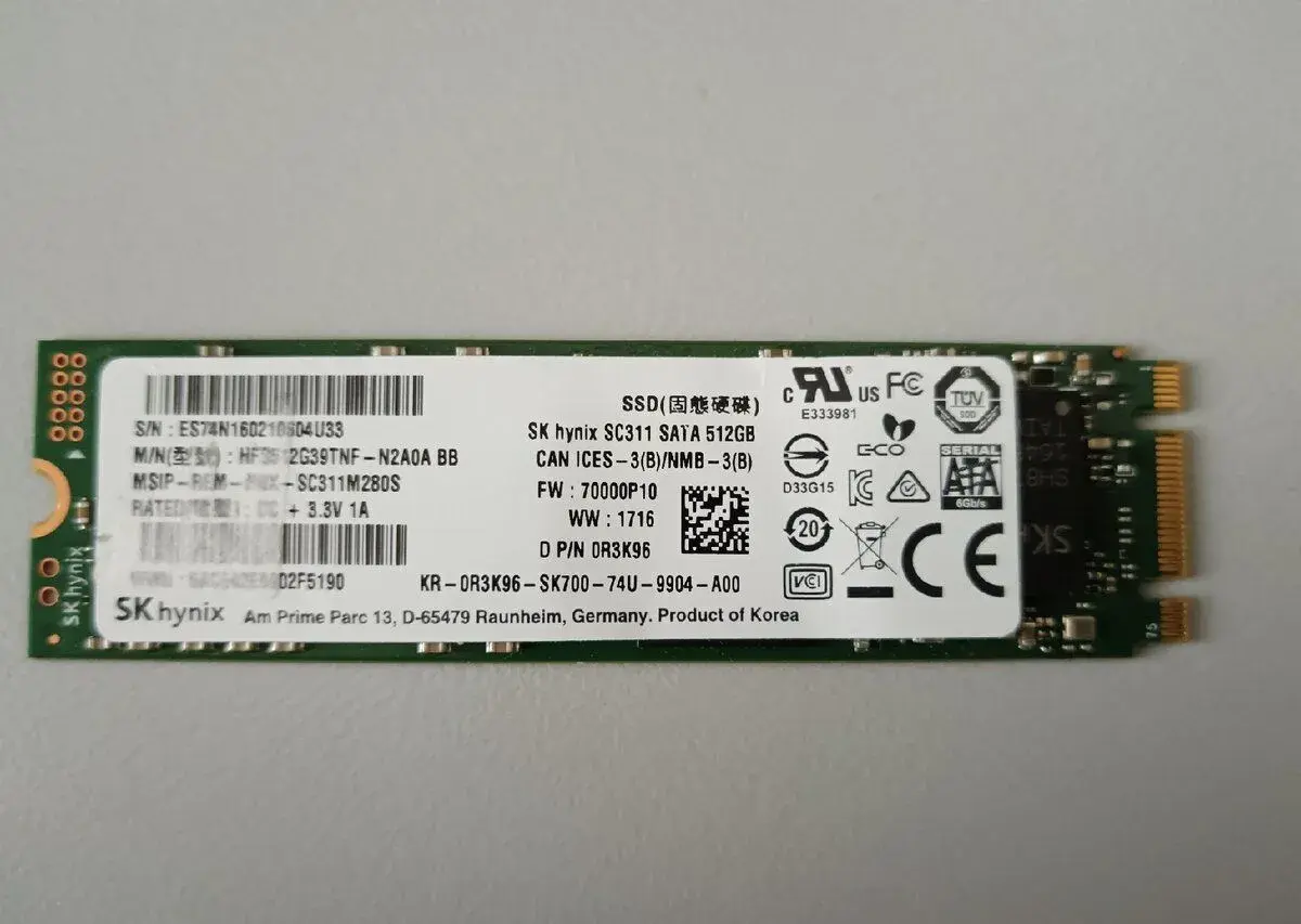 SSD M.2 512GB – SK hynix SC311 SATA - 99 % stav