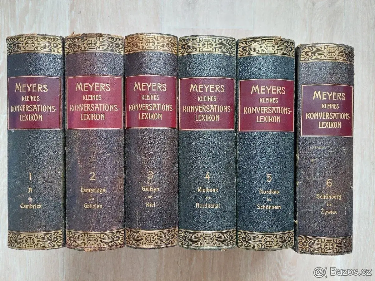 Meyers Kleines Konversations-Lexikon, komplet 6 svazků, 1908