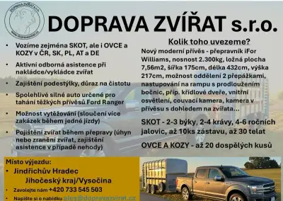 Přepravu hospodářských zvířat