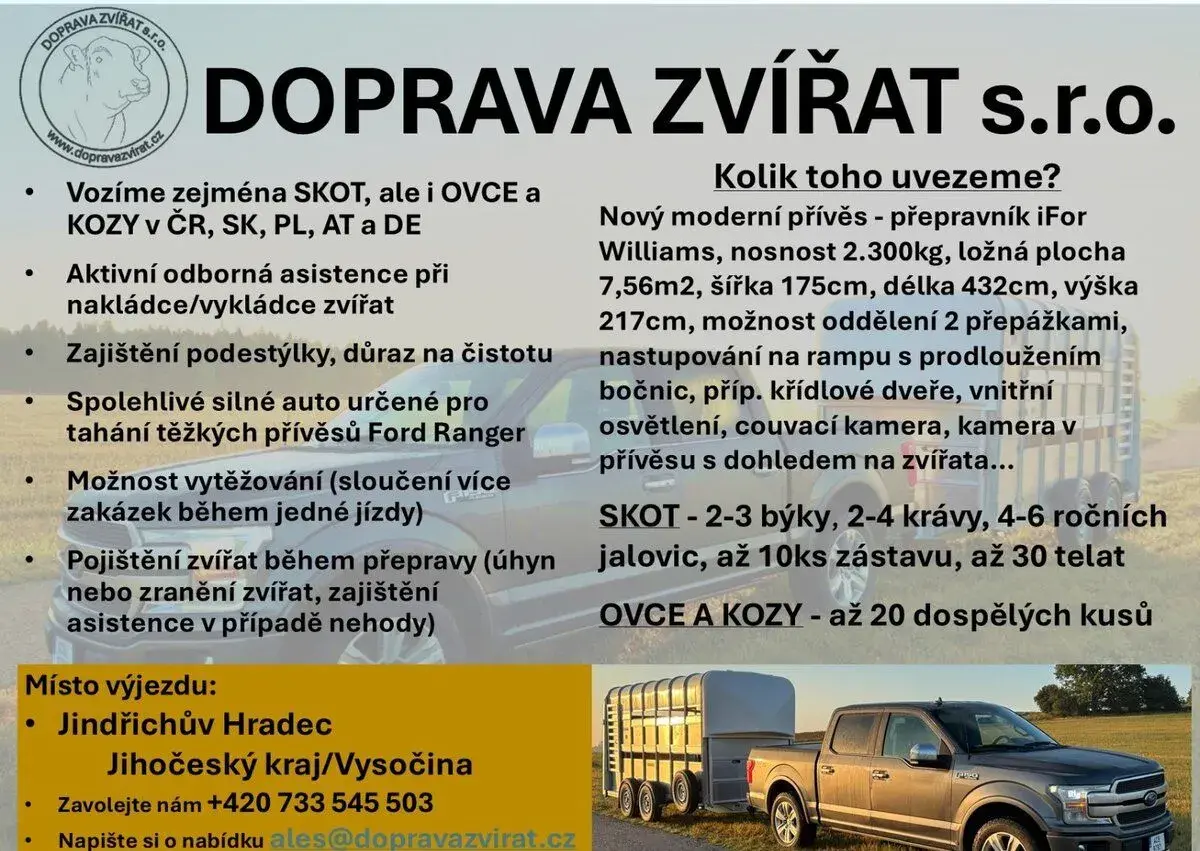 Přepravu hospodářských zvířat