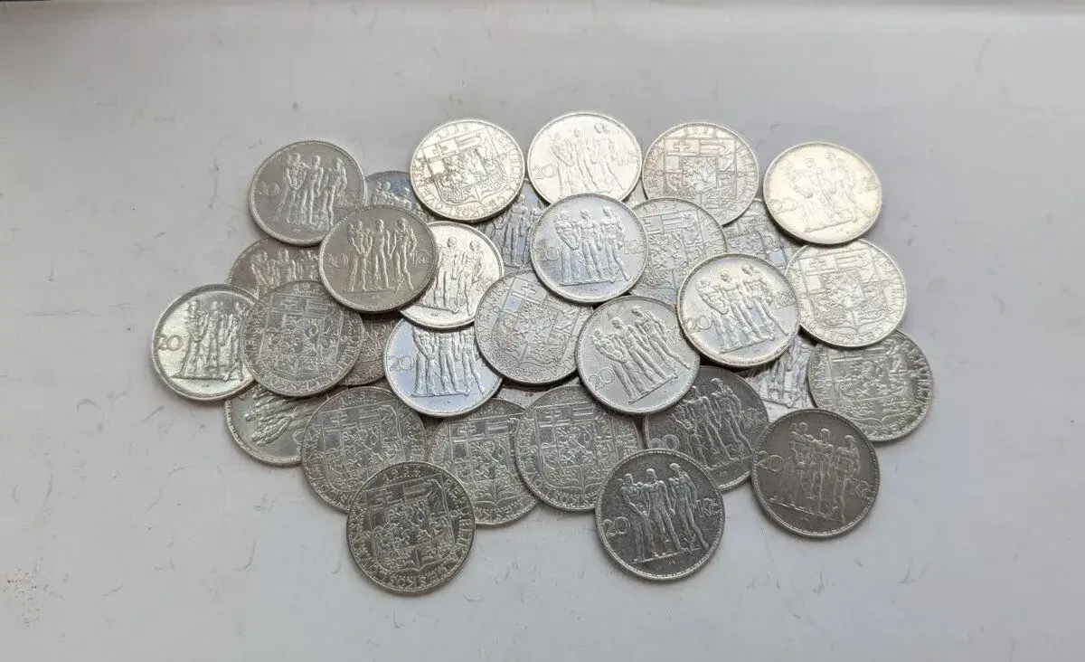 Stříbrné mince 20 korun 1933-1934 Československo