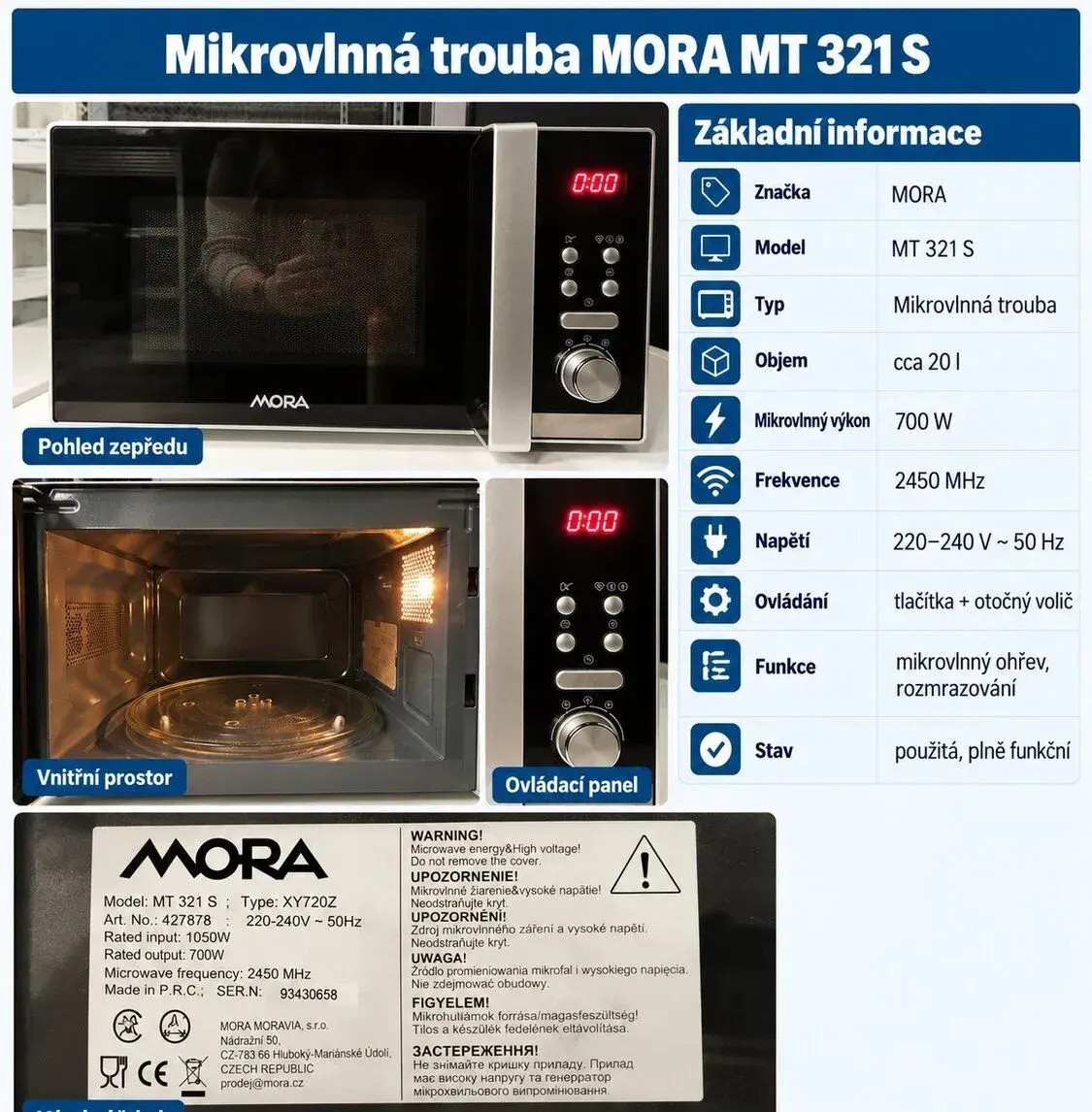 Mikrovlnku MORA