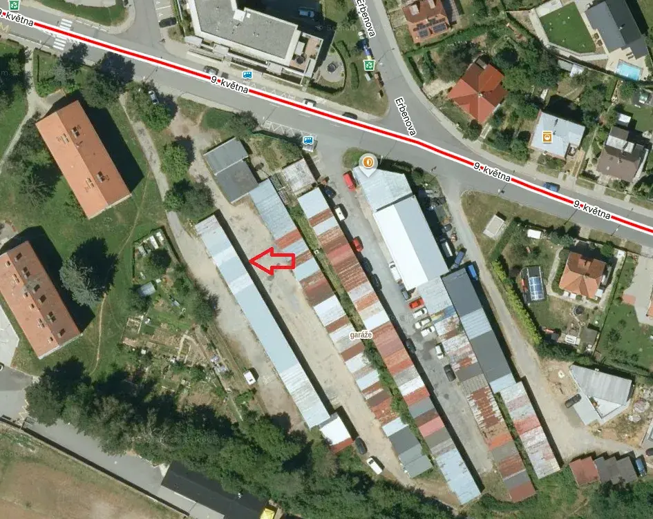Pronájem garáže Blansko 9. května.