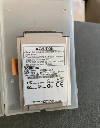 Toshiba MK4004GAH s kapacitou 40 GB 1,8"