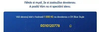 Voucher na slevu 1.000 Kč do CK Blue Style