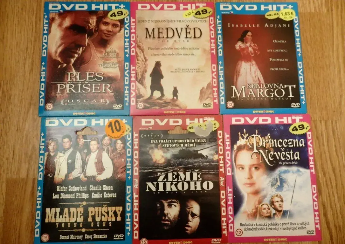 2.kolekce nových dvd v pošetkách č.1-5-sleva 20% z cen