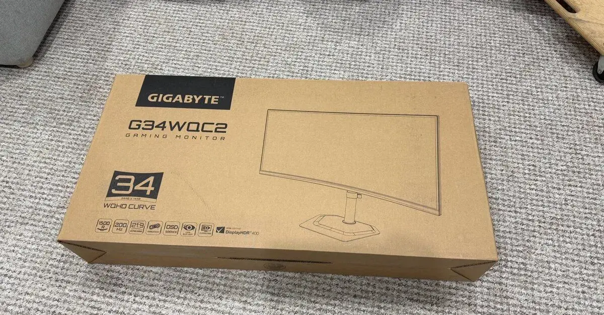 Gigabyte G34WQC2 – 34" zakřivený ultrawide 3440×1440, 200 H